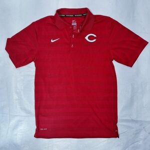Nike Baseball Red Cincinnati Reds Dri-fit Short Sleeve Polo